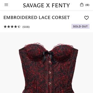 Savage x Fenty Floral Embroidered Lace Corset